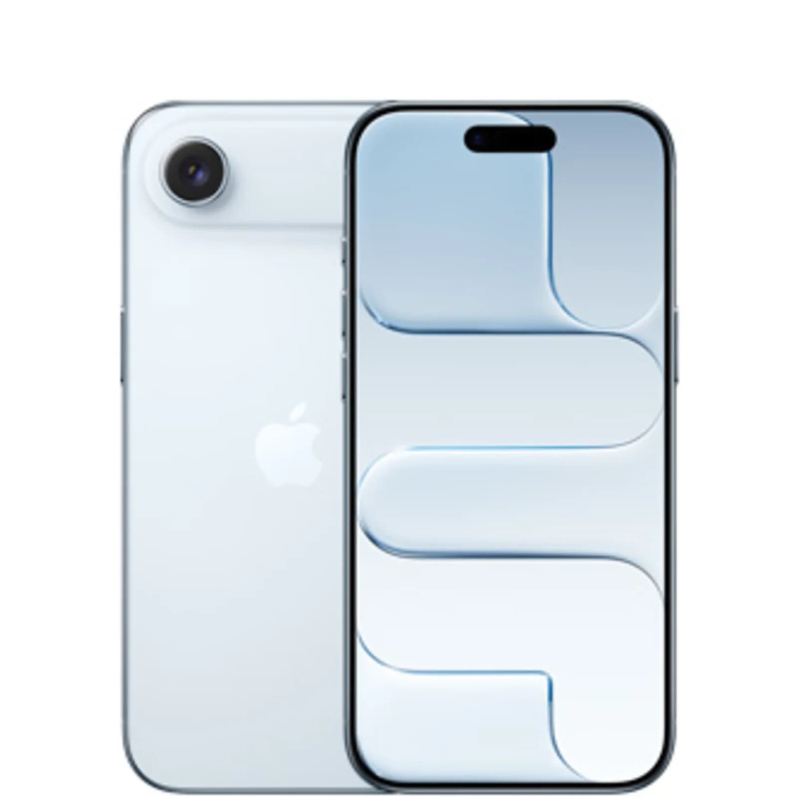 iPhone Air bleu ciel, vues avant et arrière
