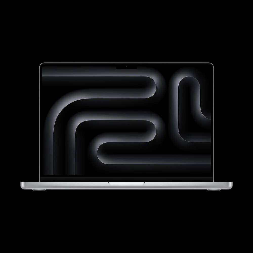 MacBook Pro 14 pouces M5 Pro Argent, vue de face