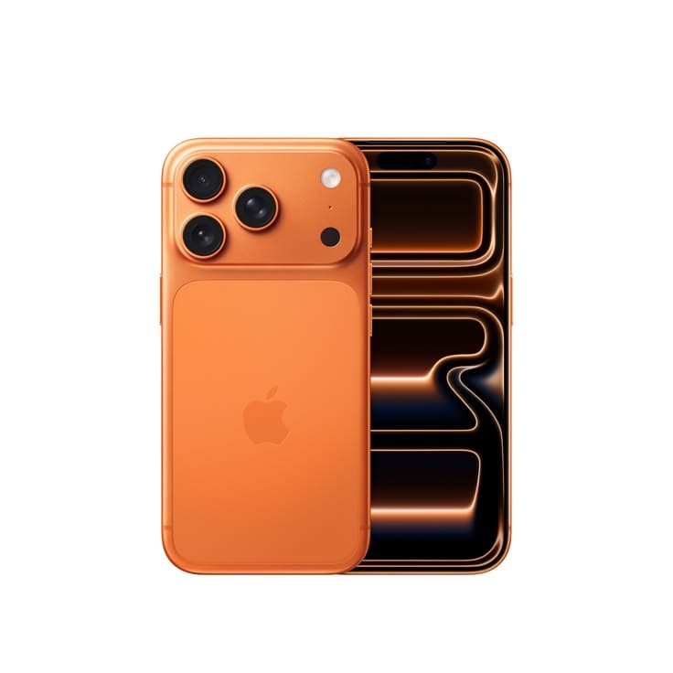 iPhone 17 Pro orange cosmique, détail du système photo